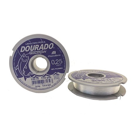 Linha Pesca Branca 0,25mm x 100m MAZZAFERRO 19DP1B025 20Rolos