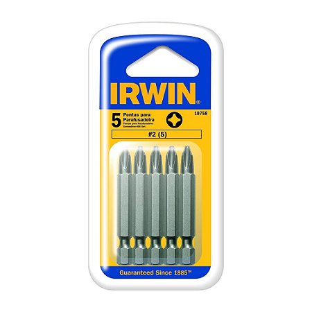 Ponteira Power Bit Phil.5 peças IRWIN 1865323