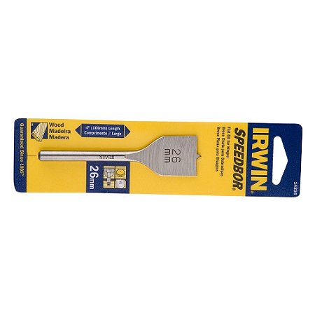 Broca Chata Extra Curta para Dobradiça 26mm IRWIN IW14334