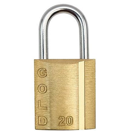 Cadeado Art 20MM GOLD GCC200001-10 Pçs