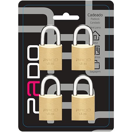 Cadeado Segredo Igual 30mm Blister PADO 51003002-4 cadeados