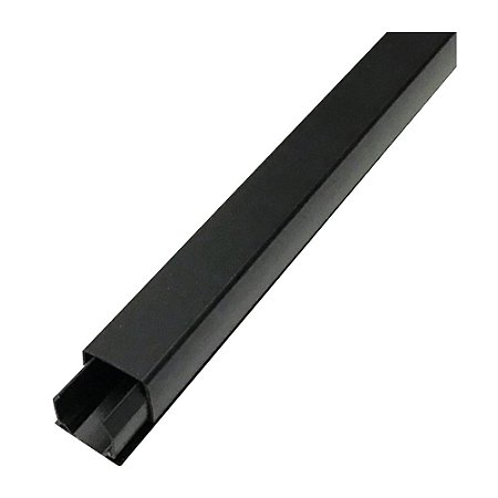 Canaleta Dupla Face 10x10x2m c/ Adesivo Preto PVC PERLEX 2610PRDF 25Pçs