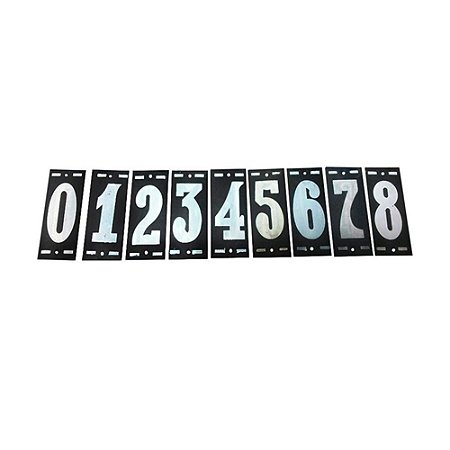 Numero Retangular "3" PVC CAIADO KIT C/25Pçs
