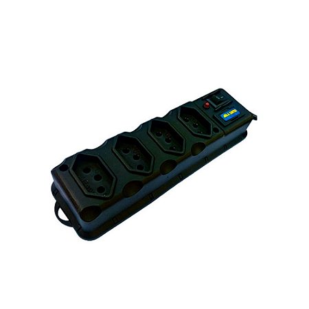 Filtro Linha Plástico 4 Tomadas Bivolt com Fusível ASANTOS  3044