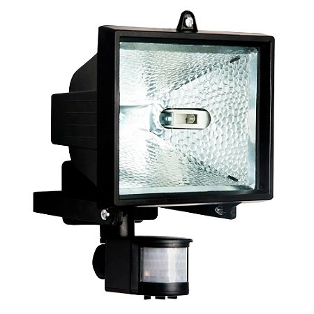 Refletor com Sensor Halógeno 500W Preto BRASFORT 8903
