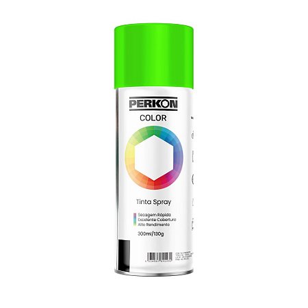 Tinta Spray Luminosa Verde 300ml  PERKON 7176