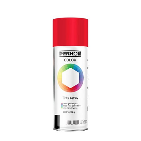 Tinta Spray Luminosa Vermelho 300ml  PERKON 7177