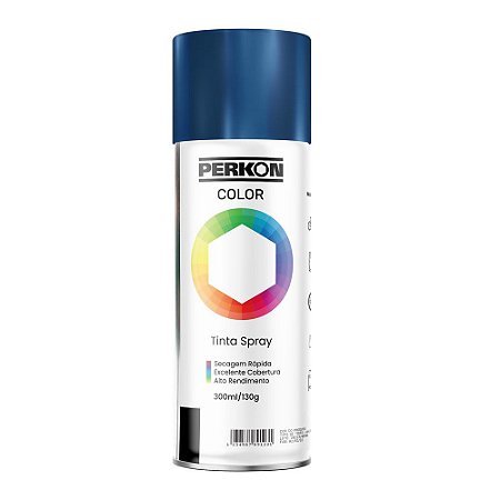 Tinta Spray Metálica Azul 300ml PERKON 7180