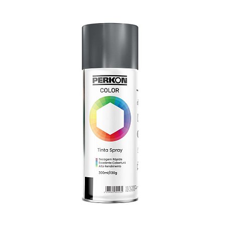 Tinta Spray Metálica Prata 300ml PERKON 7217