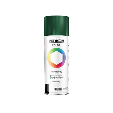 Tinta Spray Metálica Verde 300ml PERKON 7186