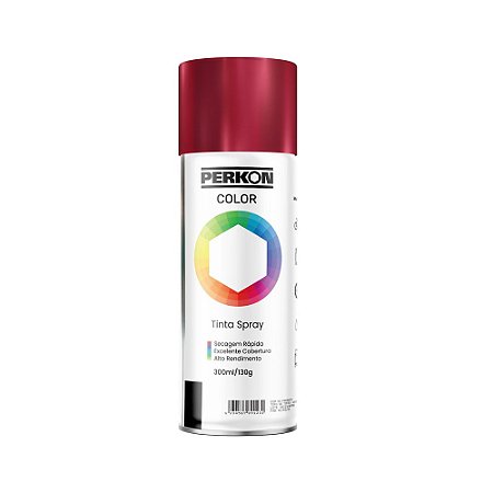 Tinta Spray Metálica Vermelho 300ml PERKON 7187