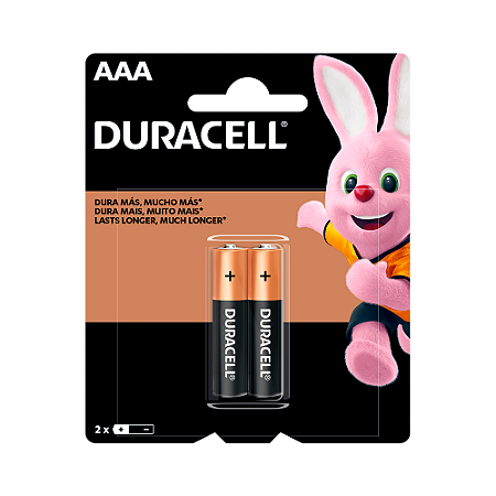 Pilha Alcalina Palito "AAA" Cartela c/2 Peças DURACELL 5011695