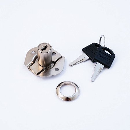 Fechadura Para Gaveta Com Chave Fixa 22mm Branca JOMARCA P965 2Peças