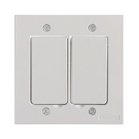 Placa Piso Alumínio 4x4 Unha para 2 Módulos Lux TRAMONTINA 56121153