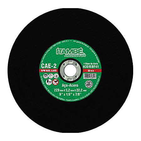 Disco de Corte p/ Ferro 9x1/8x7/8" 2telas ITAMBE