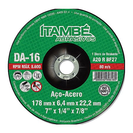 Disco de Desbaste 7x1/4x7/8" ITAMBE