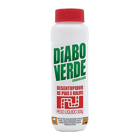Diabo Verde Granulado 300g Desentupidor de Pias e Ralos