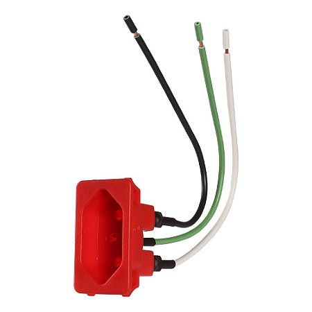 Tomada para Painel MARGIRIUS com Borne 20A 250V Vermelha – 21514