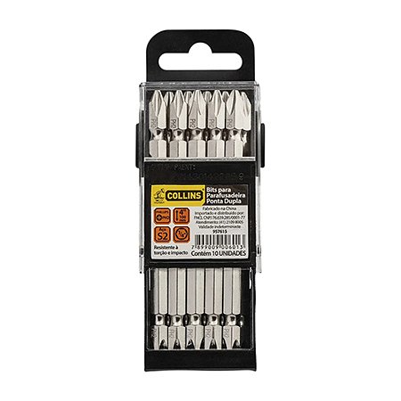 Jogo de Ponteiras COLLINS Phillips 1/4" x 100 mm – 10 Peças