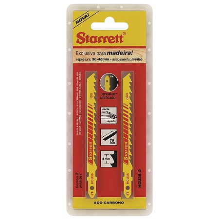 Lâmina de Serra Tico-Tico STARRETT para Madeira - HCU36-2 (2 peças)
