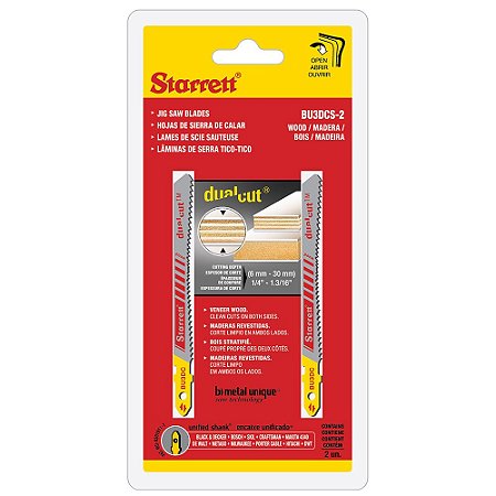 Lâmina de Serra Tico-Tico STARRETT para MDF - BU3DC-2 (2 peças)