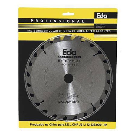 Disco Serra Circular Widea 9.1/4 x 24 Dentes Furo 25mm EDA 8RU