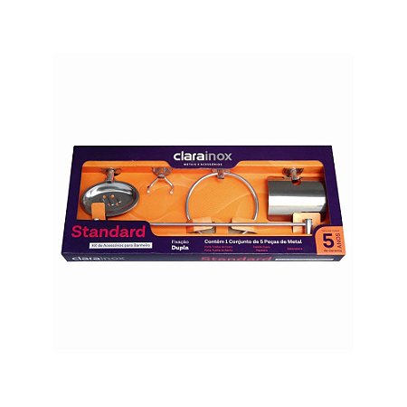 Kit de Acessórios p/ WC CLARAINOX 13046 Cromado