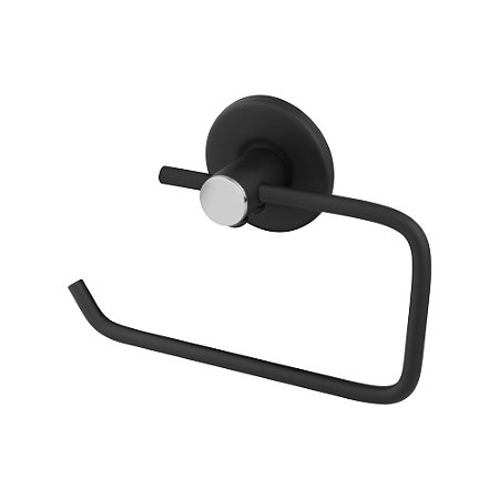 Papeleira Simples em Aço Preto CLARAINOX – Ref. 13085