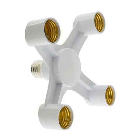 Soquete Adaptador E27 para 4 Lâmpadas INTERNEED – Ref. 073956