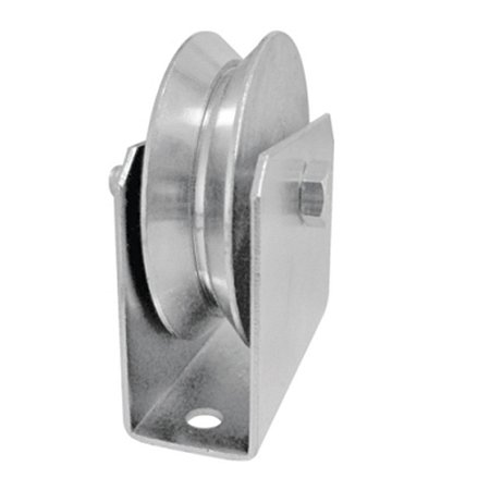 Roldana Zincada “V” DETONI Eixo Furado 3" com Suporte 1174001 – 2 Peças