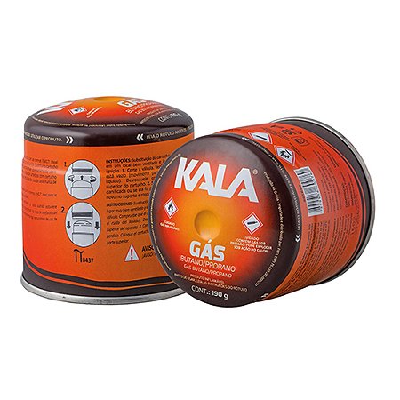 Gás Butano Cartucho com Válvula Piezo KALA 190 g