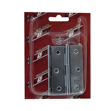 Dobradiça REAL 43531 3" Aço Zincada – Blister com 3 Peças