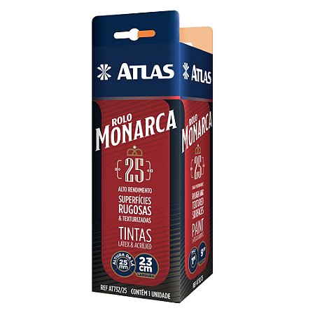 Rolo de Lã MONARCA Sintética 25 mm 23 cm ATLAS AT732/25