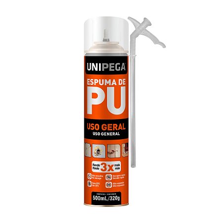 Espuma de Poliuretano UNIPEGA 500 ml / 320 g – Ref. 0534.0146