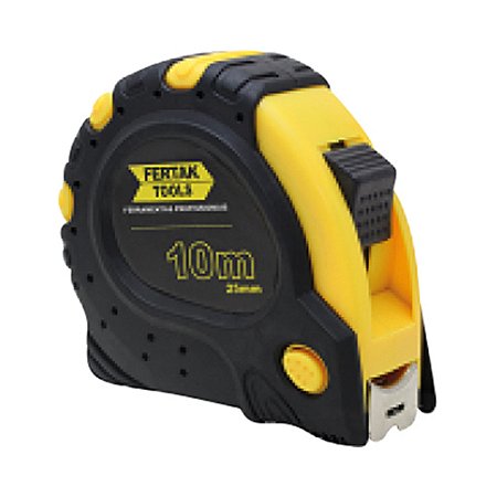 Trena 10 Metros Emborrachada 25mm Amarela FERTAK