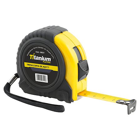 Trena 10 Metros Emborrachada 25mm Amarela TITANIUM