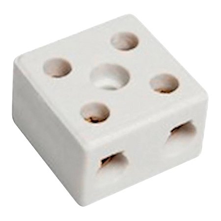 Conector FERTAK Porcelana 10 mm Bifásico 8202 – 12 Peças