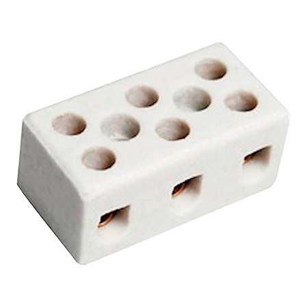 Conector FERTAK Porcelana 10 mm Trifasico 8202 – 12 Peças