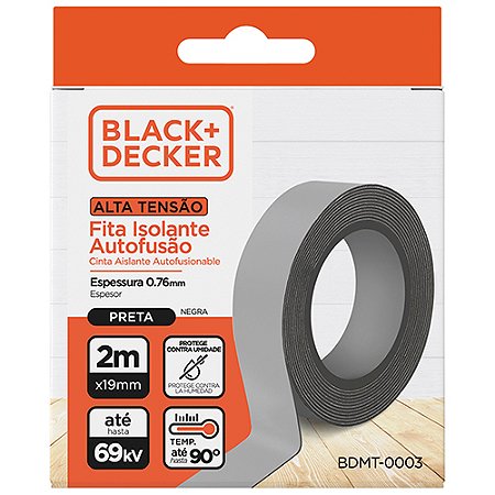 Fita Alta Fusão/Tensão 19 mm x 2 m – Black+Decker