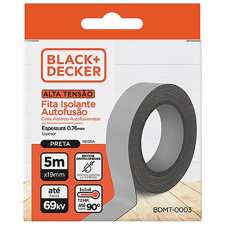 Fita Alta Fusão/Tensão 19 mm x 5 m - Black+Decker