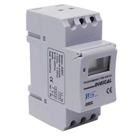 Timer Digital Tempo JNG para Trilho DIN