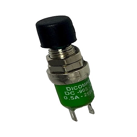 Chave Pushbutton Verde 8mm DICOMPEL DC-908/39