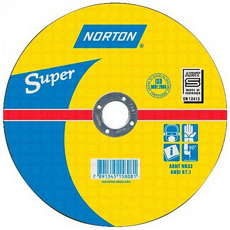 Disco Corte p/ Ferro 10 x 1/8 x 3/4" AR312 NORTON 66252842987