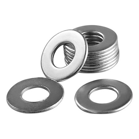 Arruela Lisa de Alumínio 10 x 14 x 1,50mm GWS Pacote c/ 100 Peças
