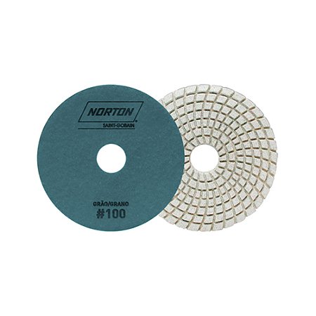 Disco Flexível Diamantado NORTON Brilho D’Água Grão 100