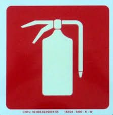 Placa Sinalizacao “EXTINTOR INCENDIO“ Fluorescente PVC 15x15cm 350AD