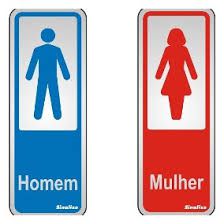 Placa Sinalizacao Aluminio "WC MASC\FEM" 2Pecas 6x15cm 120AN