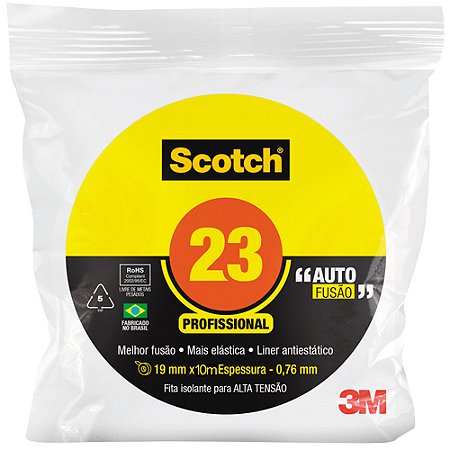 Fita Isolante 3M Alta Fusão/Tensão 10mx19mm H0002185603