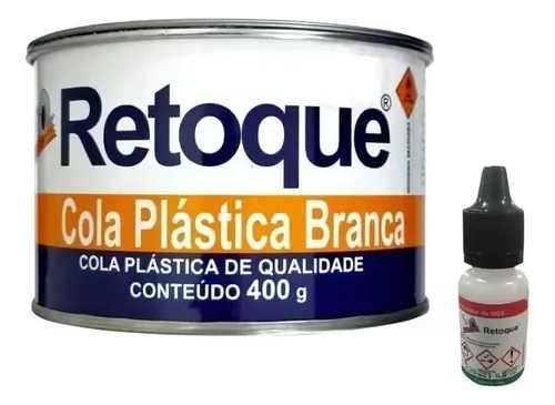 Massa Plastica RETOQUE 400Gr Branca c/ Catalisador