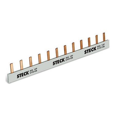 Barramento STECK Mono 220/440V 1X12P Din STECK S1F210B